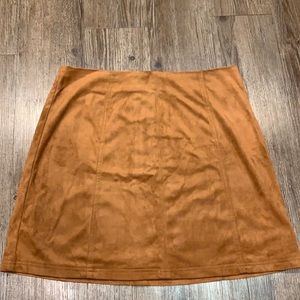 Brown Suede Skirt